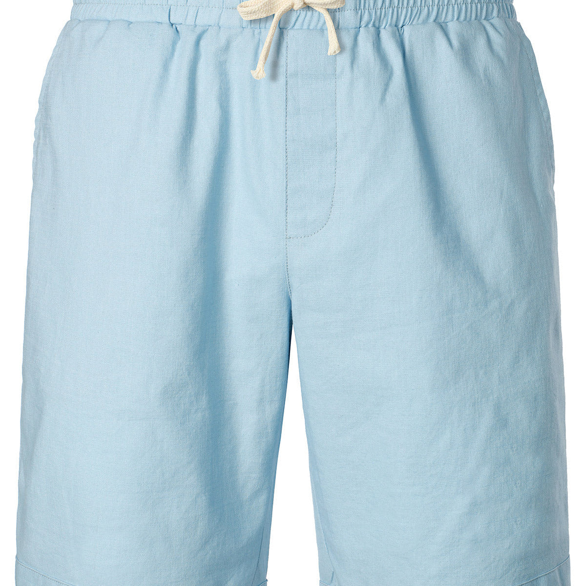 Men's Solid Color Breathable Linen Cotton Casual Shorts