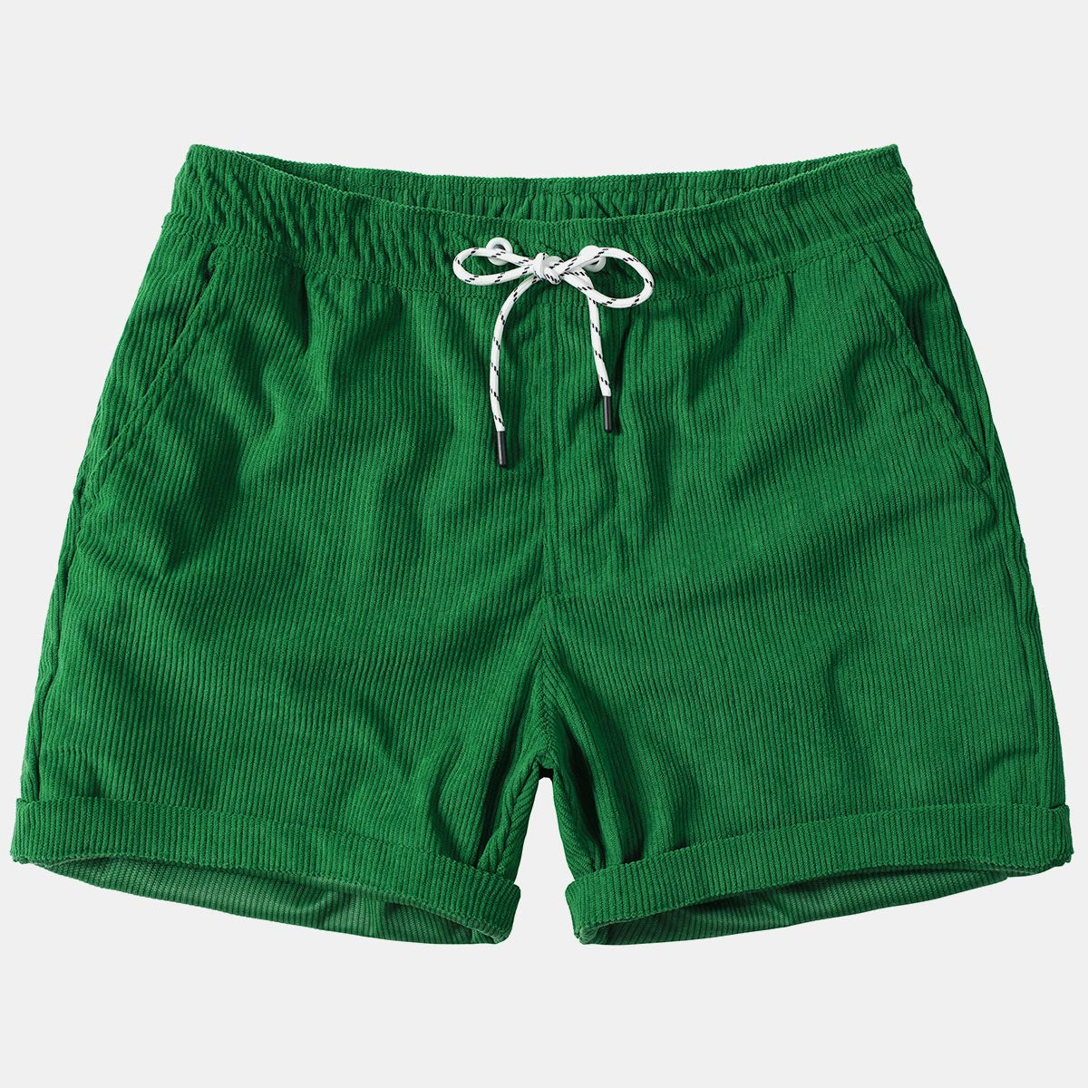 Men's Casual Drawstring Corduroy Pocket Shorts