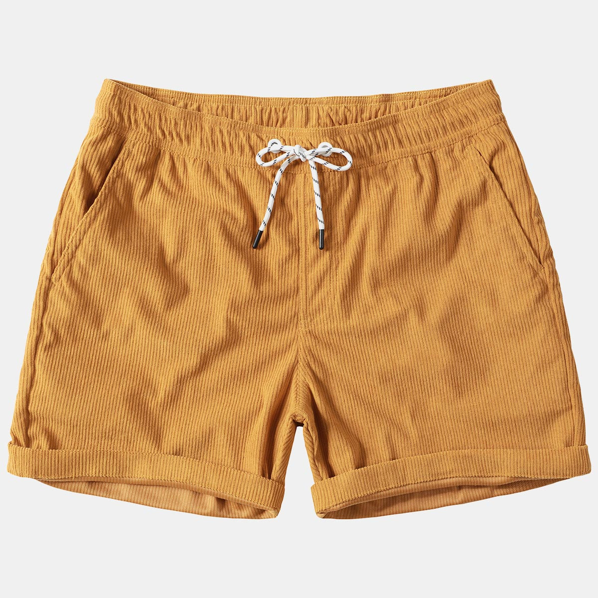 Men's Casual Drawstring Corduroy Pocket Shorts