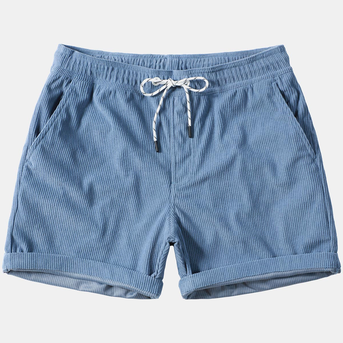 Men's Casual Drawstring Corduroy Pocket Shorts