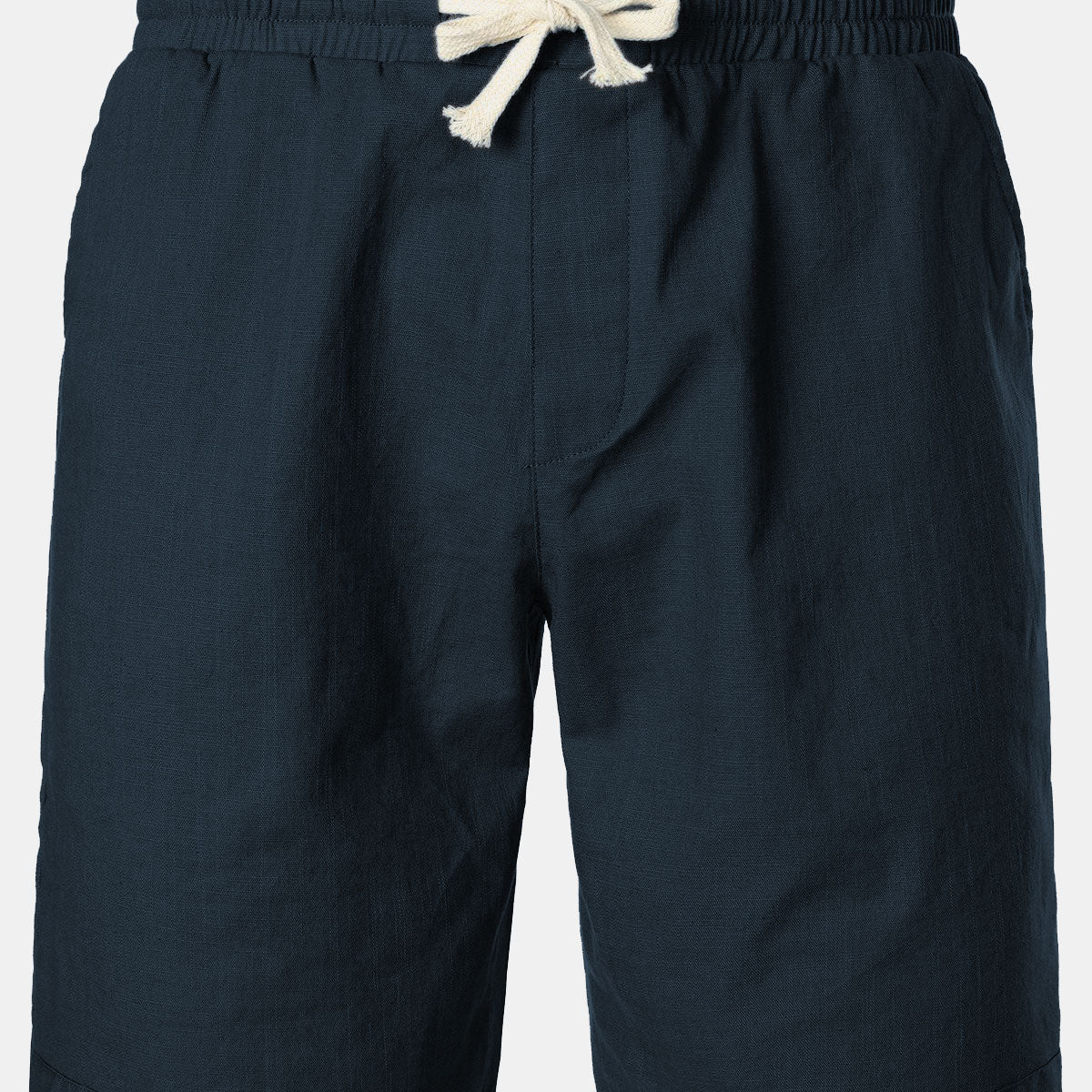 Men's Solid Color Breathable Linen & Cotton Casual Shorts
