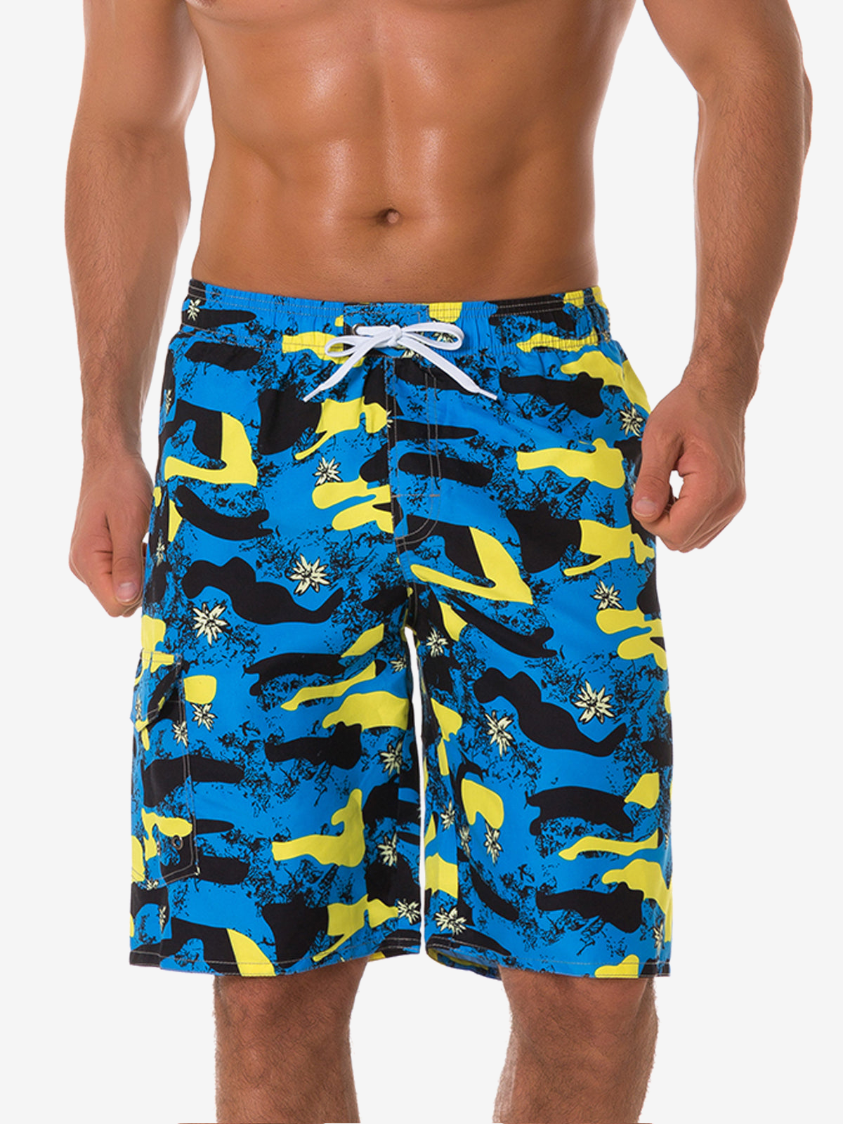 Men's Casual Multicolor Striped Summer Shorts Swimming Trunks