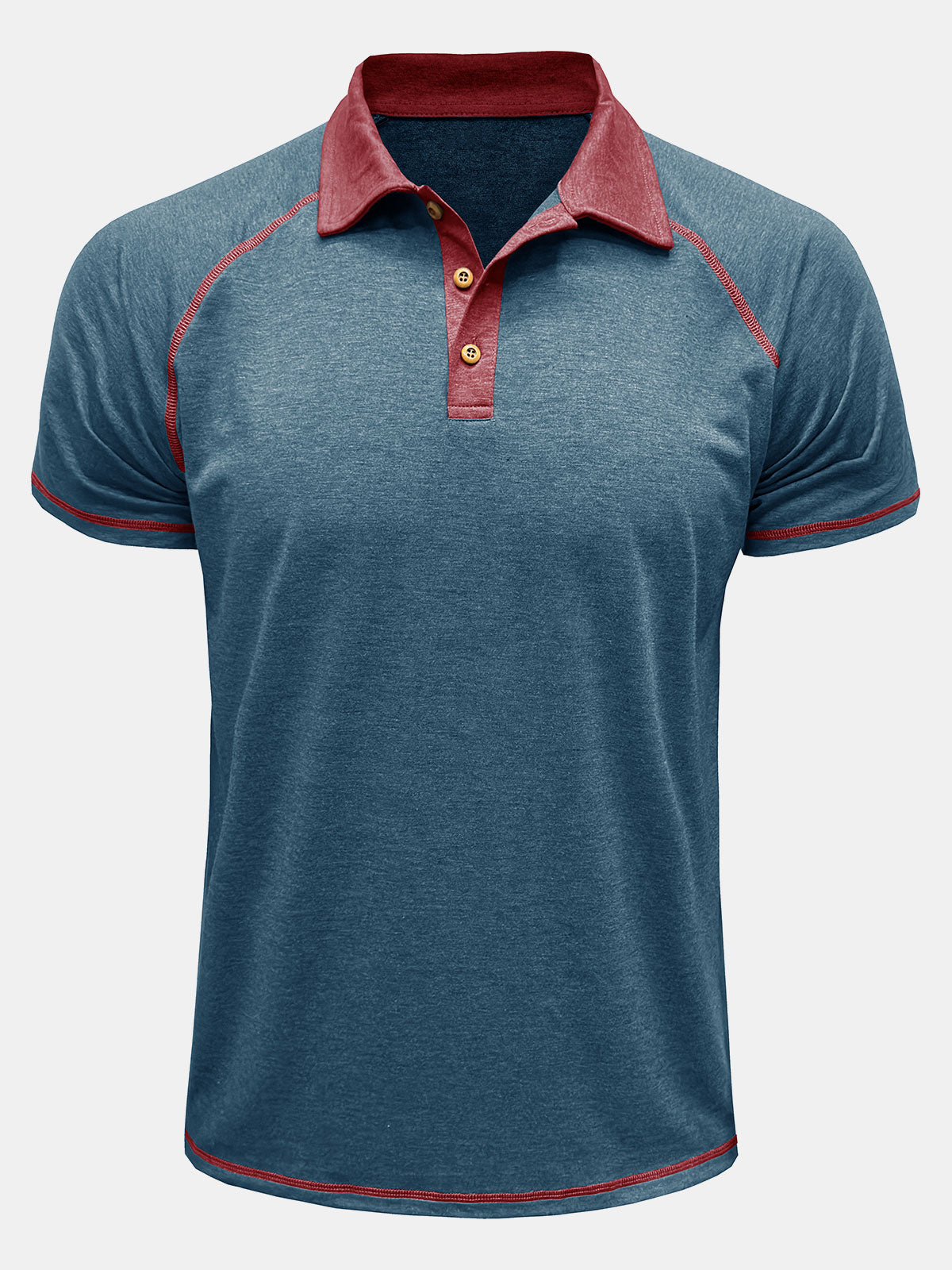 Men's Two-tone Short Sleeve Polo Shirt