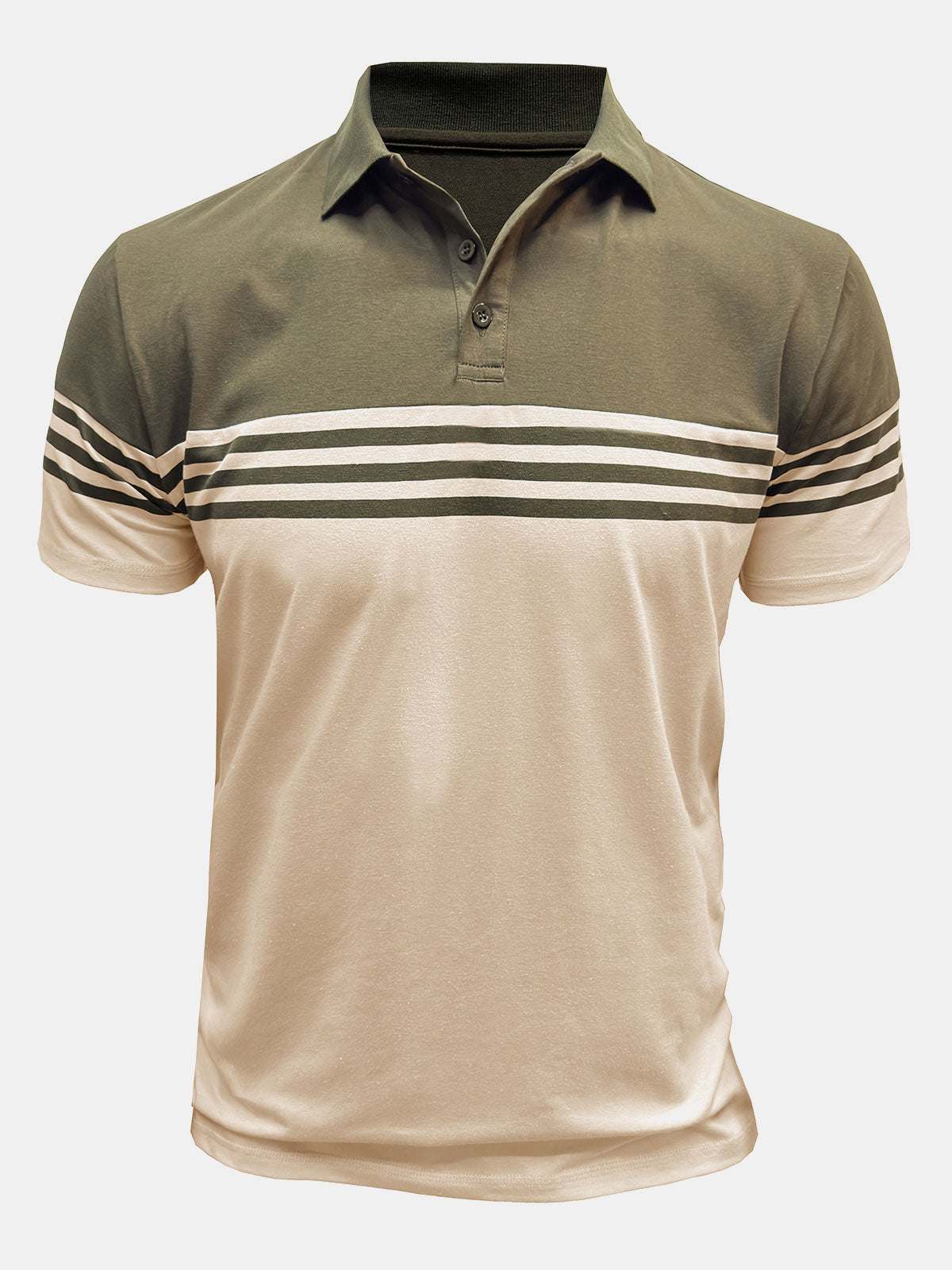 Men's Holiday Two-Tone Short Sleeve Polo Shirt