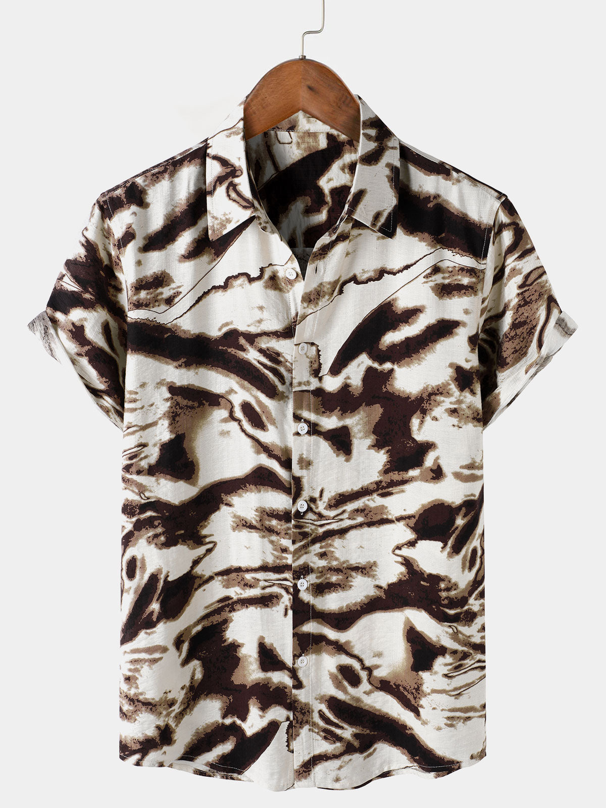 Men's Retro Abstract Holiday Short Sleeve Shirt