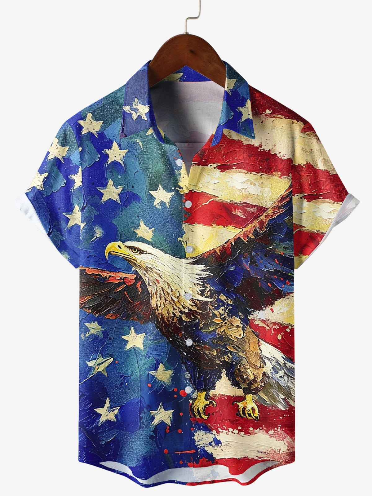Men's Celebration Independence Day American Eagle Casual Shirt