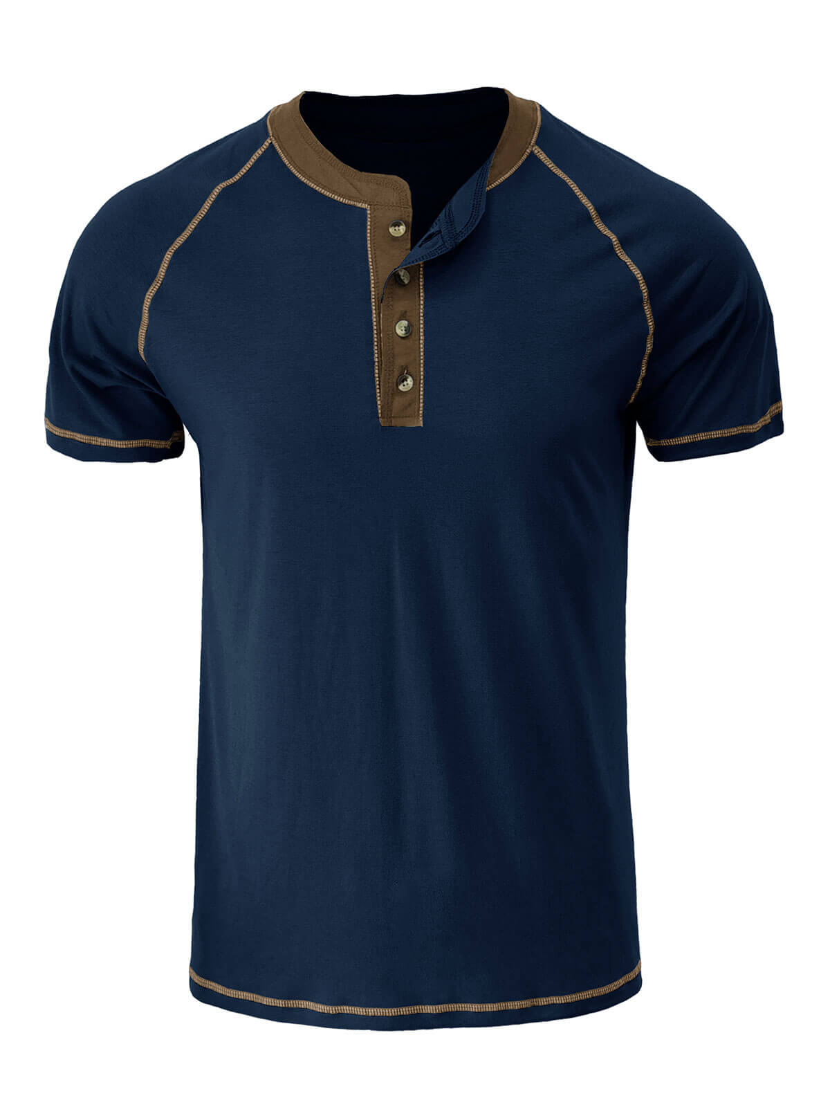 Men's Breathable Casual Solid Color Summer Short Sleeve T-Shirt