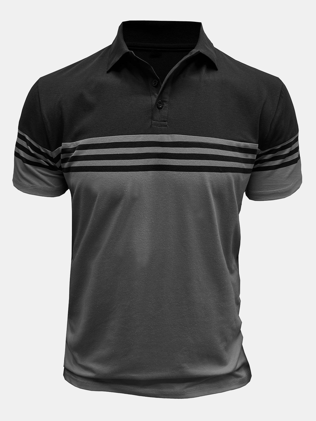 Men's Holiday Two-Tone Short Sleeve Polo Shirt