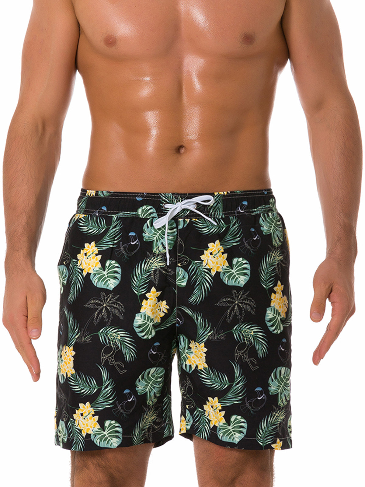Men's Summer Skull Print Casual Beach Holiday Shorts Swimming Trunks