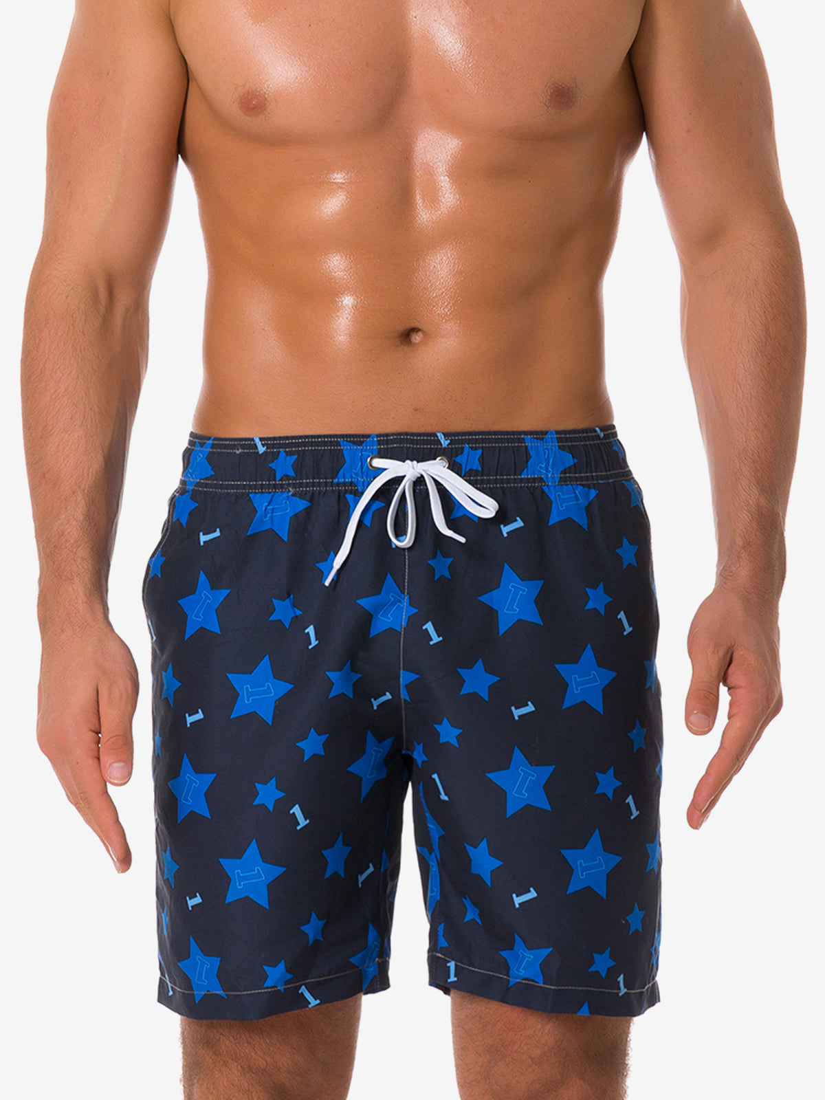 Men's Summer Skull Print Casual Beach Holiday Shorts Swimming Trunks