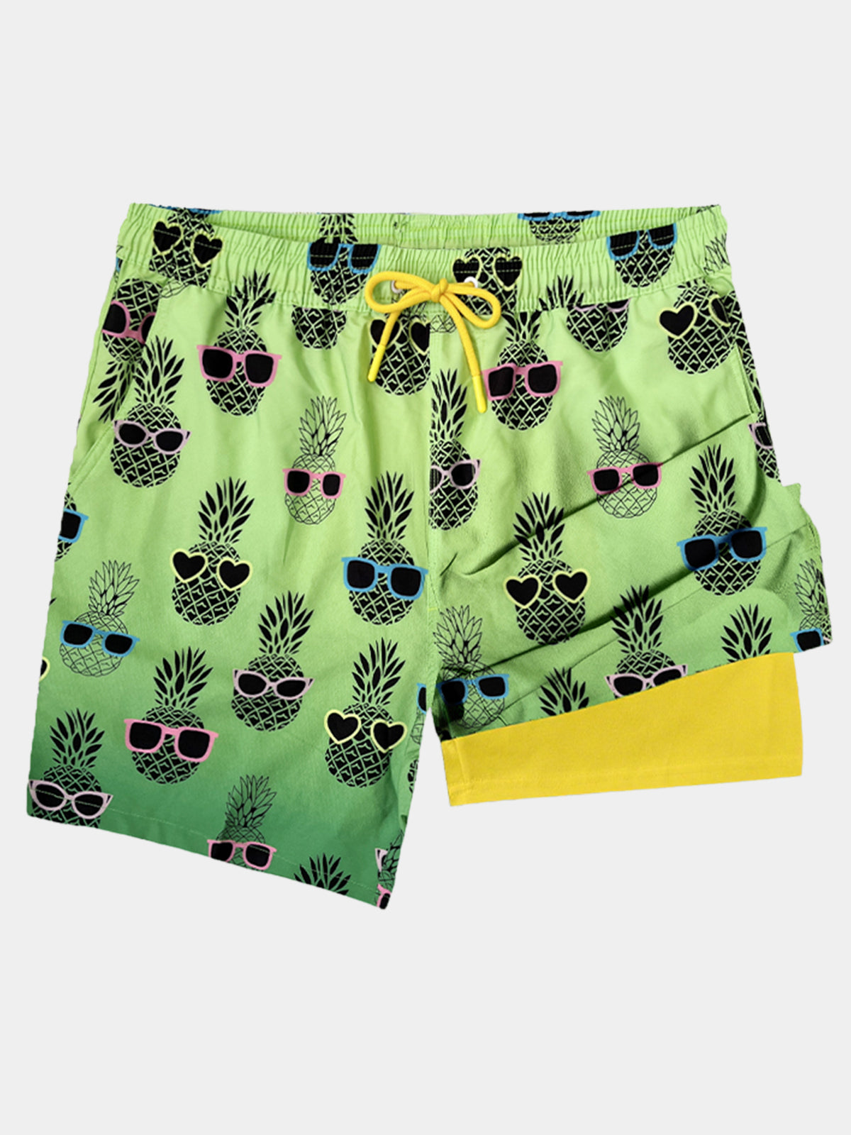 Men's Tropical Print Quick Dry Beach Shorts Swim Trunks