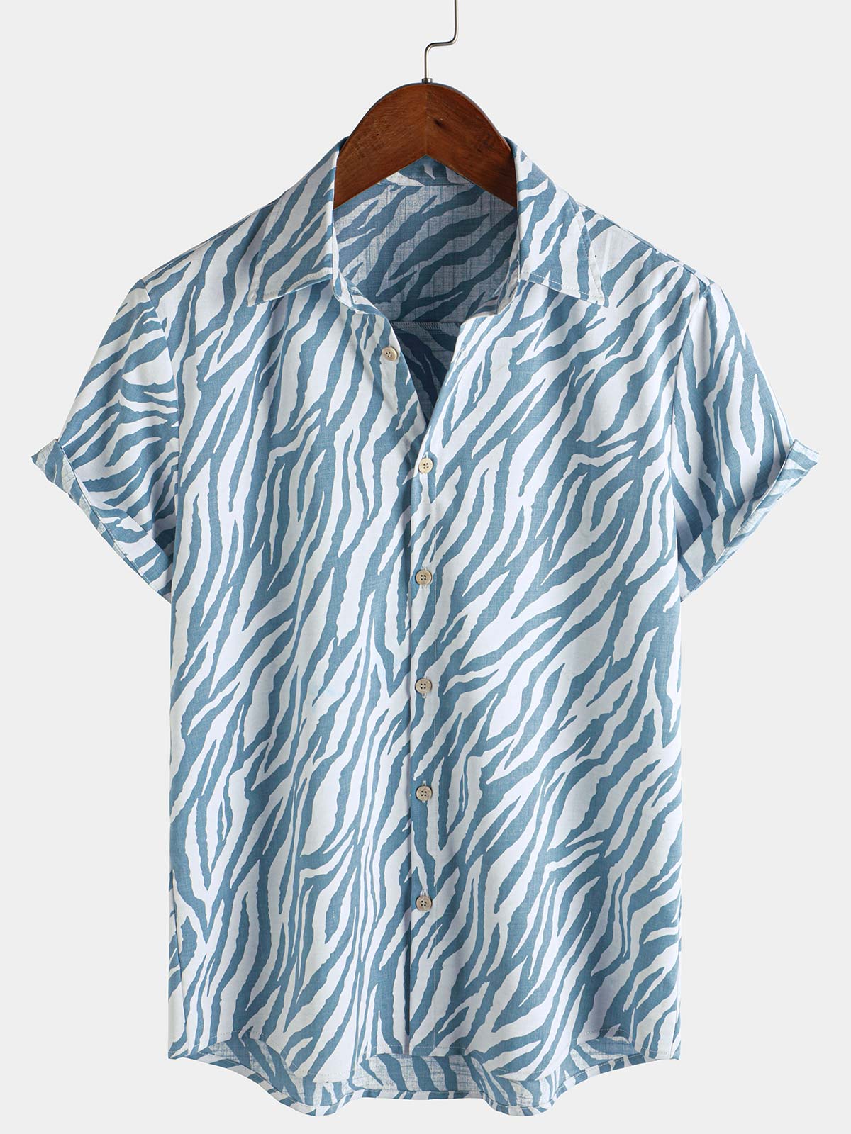 Men's Casual Button Up Short Sleeve Summer Hawaiian Shirt