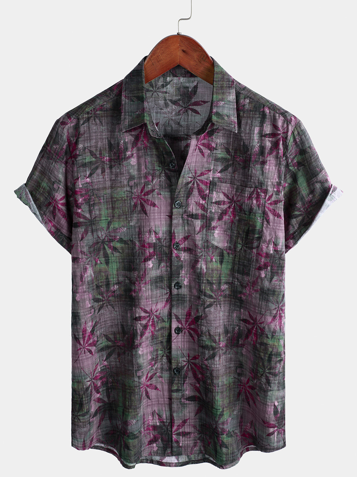 Men's Vintage Pocket Short Sleeve Breathable Button Up Shirt