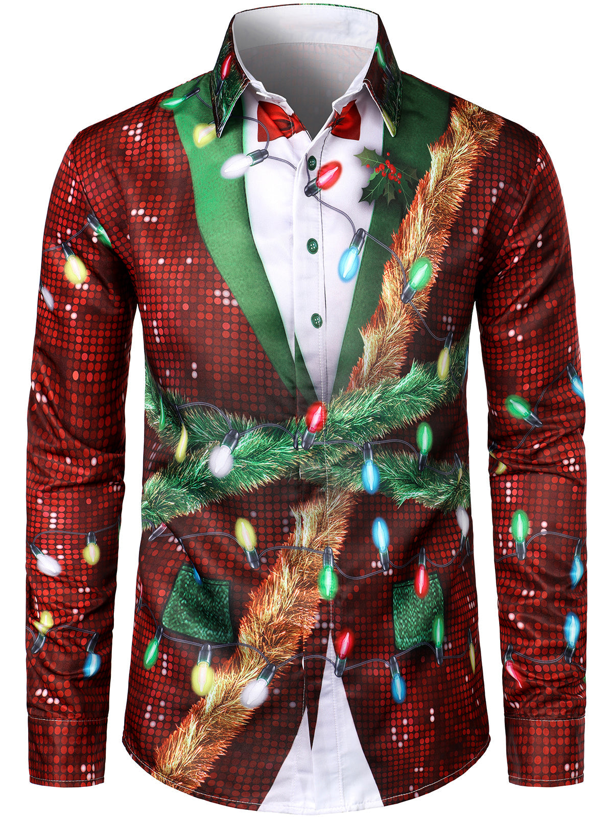 Men's Christmas Funny Outfit Vacation Long Sleeve Shirt