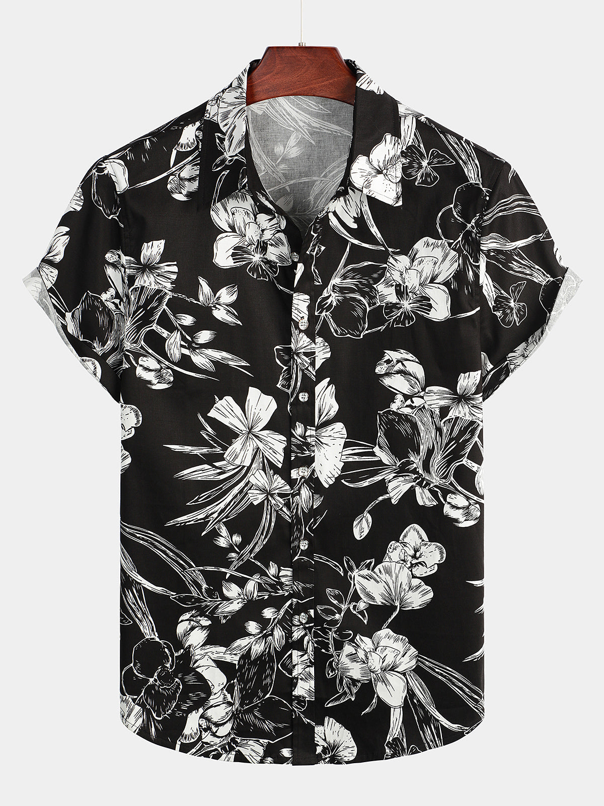 Men's Floral Cotton Tropical Hawaiian Shirt